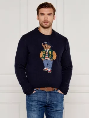 POLO RALPH LAUREN Wełniany sweter | Regular Fit | z dodatkiem kaszmiru