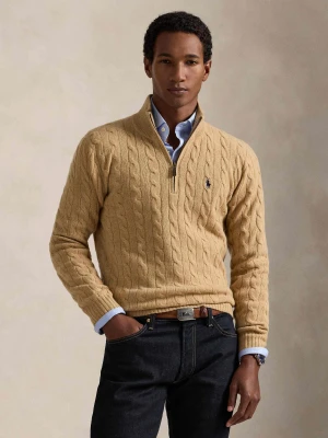 POLO RALPH LAUREN Wełniany sweter | Regular Fit | z dodatkiem wełny beżowy