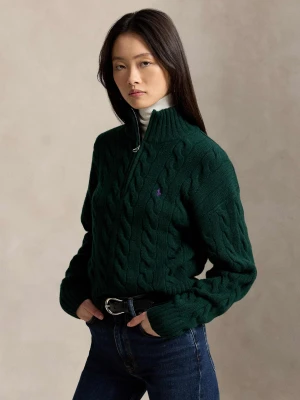 POLO RALPH LAUREN Wełniany sweter | Relaxed fit | z dodatkiem kaszmiru butelkowa zieleń
