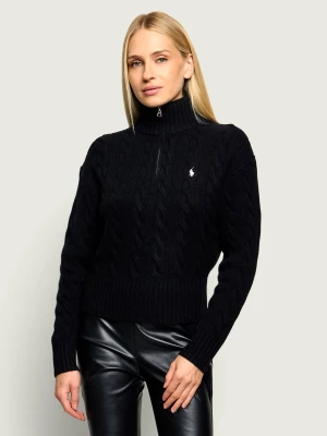 POLO RALPH LAUREN Wełniany sweter | Relaxed fit | z dodatkiem kaszmiru czarny