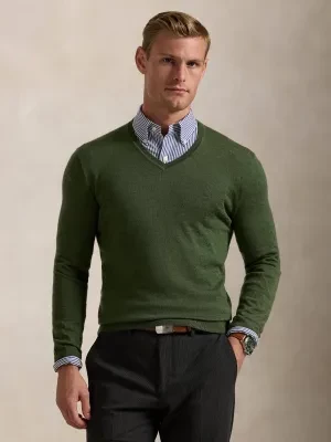 POLO RALPH LAUREN Wełniany sweter | Slim Fit