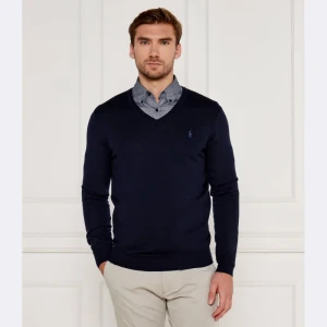 POLO RALPH LAUREN Wełniany sweter | Slim Fit