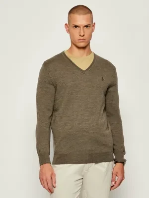 POLO RALPH LAUREN Wełniany sweter | Slim Fit
