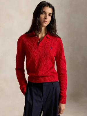 POLO RALPH LAUREN Wełniany sweter | Slim Fit | z dodatkiem kaszmiru czerwony