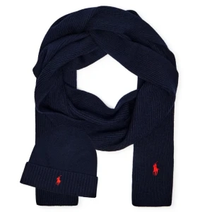 POLO RALPH LAUREN Wełniany szal + czapka