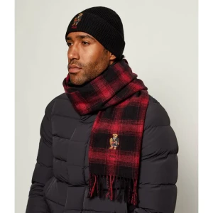 POLO RALPH LAUREN Wełniany szal + czapka