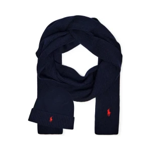 POLO RALPH LAUREN Wełniany szal + czapka