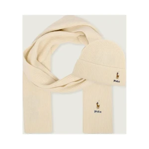 POLO RALPH LAUREN Wełniany szal + czapka