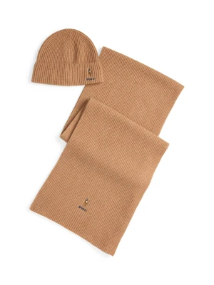 POLO RALPH LAUREN Wełniany szal + czapka