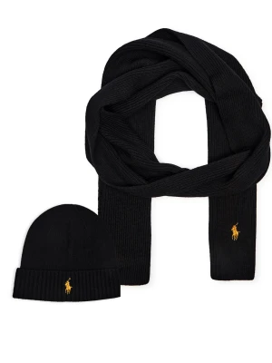 POLO RALPH LAUREN Wełniany szal + czapka
