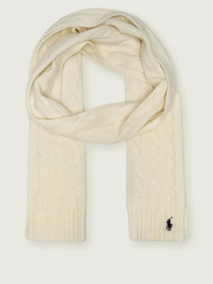 POLO RALPH LAUREN Wełniany szal | z dodatkiem kaszmiru ecru