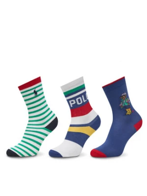 Polo Ralph Lauren Zestaw 3 par wysokich skarpet dziecięcych 444969088001 Kolorowy