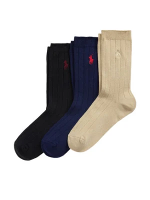 Polo Ralph Lauren Zestaw 3 par wysokich skarpet dziecięcych 444979301001 Kolorowy