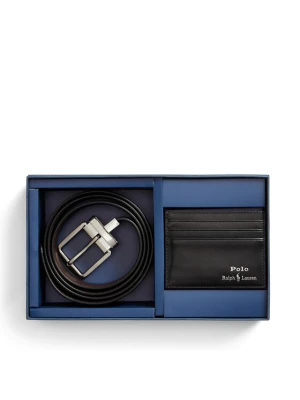 Polo Ralph Lauren Zestaw etui na karty i pasek 405880721001 Czarny
