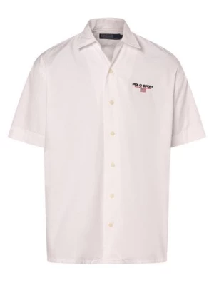Polo Sport Koszula męska Mężczyźni Modern Fit Bawełna biały jednolity,
