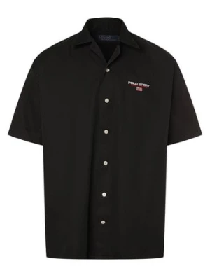 Polo Sport Koszula męska Mężczyźni Modern Fit Bawełna czarny jednolity,