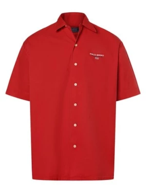 Polo Sport Koszula męska Mężczyźni Modern Fit Bawełna czerwony jednolity,