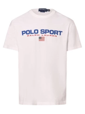 Polo Sport Koszulka męska Mężczyźni Bawełna biały nadruk,