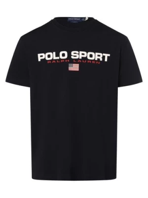 Polo Sport Koszulka męska Mężczyźni Bawełna niebieski nadruk,