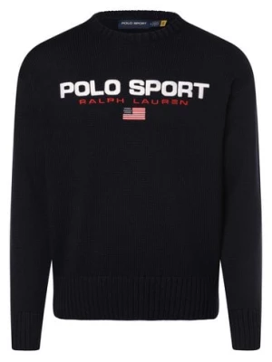 Polo Sport Męski sweter Mężczyźni Bawełna niebieski jednolity,