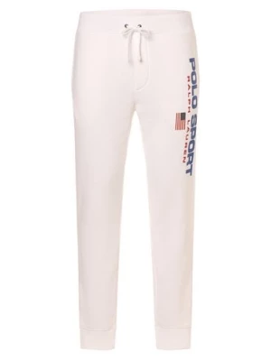 Polo Sport Męskie spodnie dresowe Mężczyźni biały nadruk,