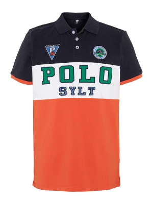 Polo Sylt Koszulka polo w kolorze pomarańczowo-biało-czarnym rozmiar: 134/140