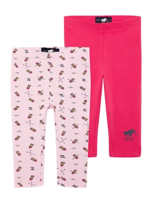 Polo Sylt Legginsy (2 pary) w kolorze jasnoróżowym i różowym rozmiar: 98/104