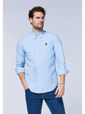 Polo Sylt Lniana koszula - Regular fit - w kolorze błękitnym rozmiar: L