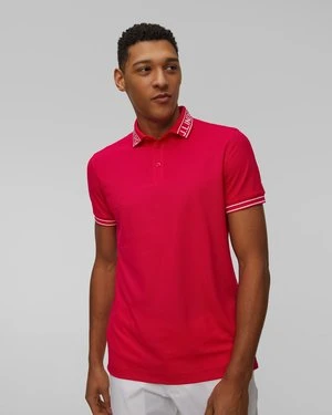 Polo techniczne męskie J.Lindeberg Austin Polo czerwone J Lindeberg