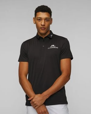 Polo techniczne męskie J.Lindeberg KV Tour Golf Polo czarne J Lindeberg