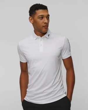 Polo Techniczne Męskie J.lindeberg Tour Tech Slim Fit Polo Białe J Lindeberg