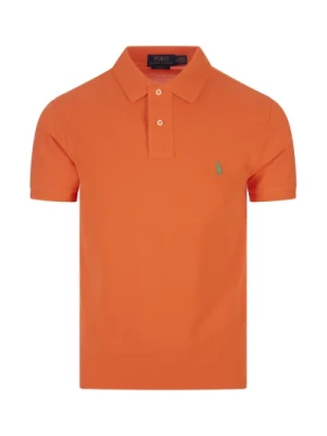 Polo w kolorze pomarańczowym z logo Pony Ralph Lauren