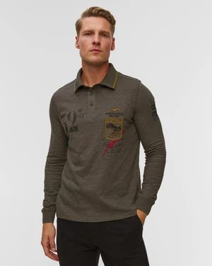 Polo Z Długim Rękawem Męskie Aeronautica Militare