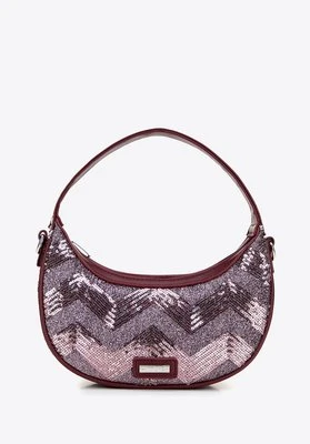 Półokrągła listonoszka z imitacji skóry różowa Wittchen