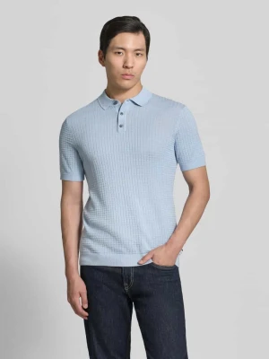 Poloshirt w dzianinowym wyglądzie, krój slim fit, model 'Vanceo' JOOP! Collection