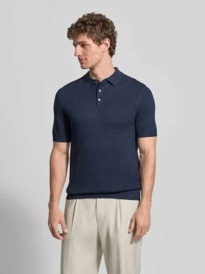 Poloshirt w dzianinowym wyglądzie, krój slim fit, model 'Vanceo' JOOP! Collection