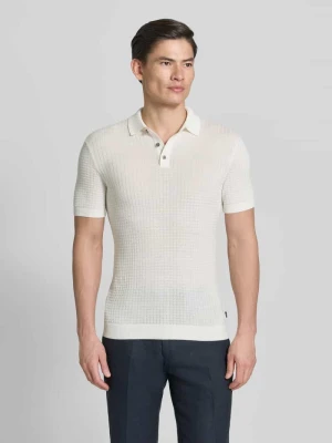 Poloshirt w dzianinowym wyglądzie, krój slim fit, model 'Vanceo' JOOP! COLLECTION