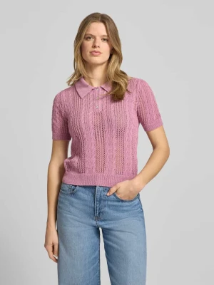 Poloshirt w fasonie krój slim fit o wyglądzie dzianiny model 'Ajour' Review