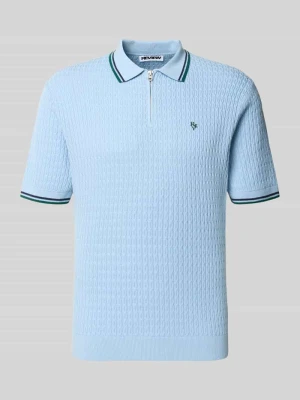 Polówka o kroju slim fit w dzianinowym wyglądzie REVIEW