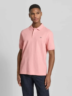 Polówka o kroju slim fit z haftowanym logo Gant