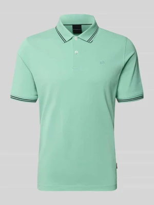 Polówka o kroju slim fit z naszytym logo Bugatti Miętowy