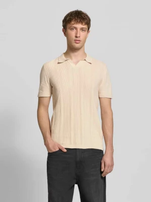 Polówka w dzianinowym wyglądzie, krój slim fit, model 'Baron' Blend