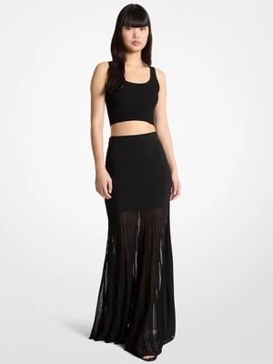 Półprzezroczysta spódnica maxi z elastycznej dzianiny MICHAEL Michael Kors