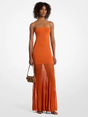 Półprzezroczysta sukienka bez ramiączek z elastycznej dzianiny MICHAEL Michael Kors