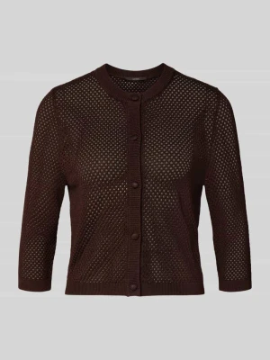 Półprzezroczysty kardigan rozpinany z rękawem o dł. 3/4 Windsor