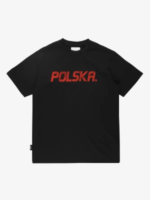 Polska t-shirt regular męski czarny Prosto