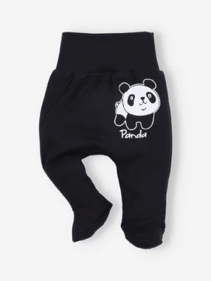 Półśpiochy niemowlęce z bawełny organicznej dla chłopca- Panda NINI