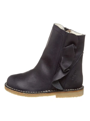 POM POM Skórzane botki zimowe w kolorze granatowym rozmiar: 30