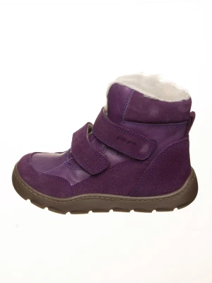 POM POM Skórzane buty w kolorze fioletowym do chodzenia na boso rozmiar: 25