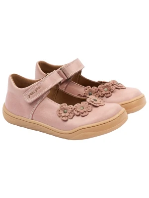 POM POM Skórzane buty w kolorze jasnoróżowym do chodzenia na boso rozmiar: 26